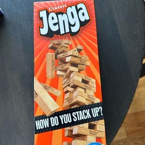 Classic Jenga Wooden Block Game - Orange Box